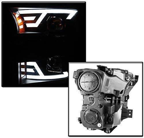 ZMAUTOPARTS DRL LED Fekete Projektor Fényszóró Fényszóró a 6.25 Kék LED Világítás DRL 2015-2017 Ford F-150