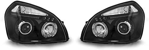 V-MAXZONE PARTSHeadlights VR-1345 Első Lámpák Autó Lámpák Fényszóró Vezető, Utas Oldali Komplett Fényszóró Angel eyes Fekete