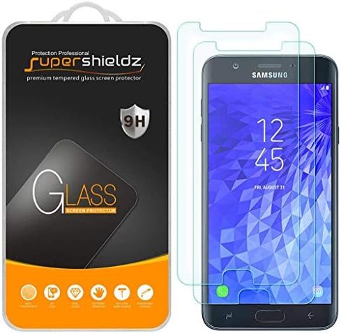 (2 Csomag) Supershieldz Célja a Samsung (Galaxy J7 Korona) Edzett Üveg kijelző Védő fólia, Anti Karcolás, Buborék Mentes