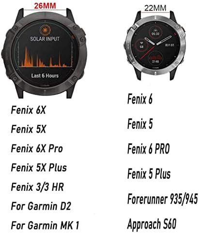 FEHAUK 26mm 22mm Quick Fit Watchband A Garmin Fenix 6 6X 5X Pro 5 Plusz 3HR S60 945 Enduro Szilikon Karkötő gyorskioldó Csuklópántot