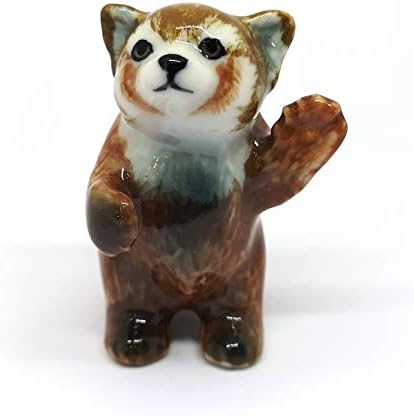 ZOOCRAFT Kerámia Vörös Panda Figura Állat Állandó Kézműves Miniatűr Gyűjthető Porcelán DIY Ajándék