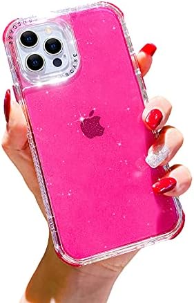 Tuokiou Tiszta, Csillogó Telefon tok iPhone 13 Pro nagy teljesítményű Hibrid 3 az 1-ben Ütésálló Fényes Fedezi a Nők, Lányok