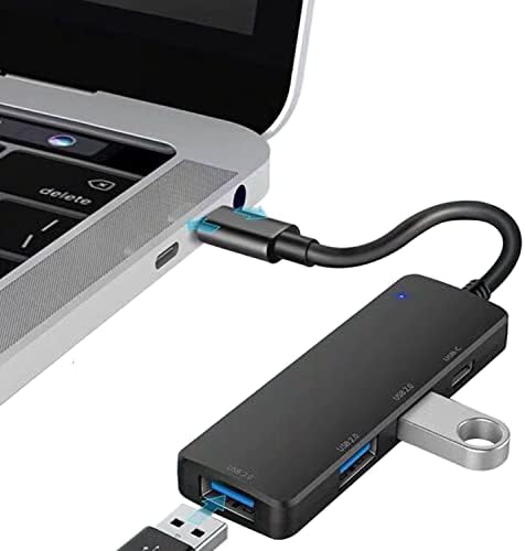 OUYFBO USB Hub Többportos Adapter,USB-USB 4 Port Hub USB 3.0 5Gbps Adat Port, USB 3.0 Hub Adapter PC, Laptop, Notebook, valamint
