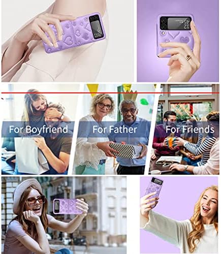 Viaotaily Samsung Z Flip 4 Esetben a Zsanér Védelem, Aranyos Ütésálló Teljes Testet Védő tok Beépített Lencse Védő, Anti-Slip