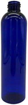 8 oz Kék Cosmo Műanyag Palackok -12 Pack Üres Üveget Újratölthető - BPA Mentes - illóolaj - Aromaterápia | Fekete Nyomja