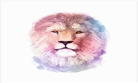 Lunarable Oroszlán Kerámia Fogkefe Tartó, Akvarell Részletes Vezetője Panthera Leo Fenséges Állat a Vadászati Képességek,