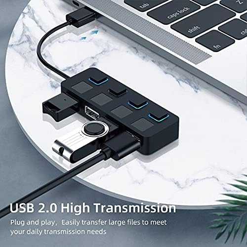 LHLLHL USB 2.0 HUB Multi USB Elosztó 4 Port Bővítő Több USB 2.0 Hub Használata hálózati Adapter USB2.0 Elosztó Kapcsoló PC