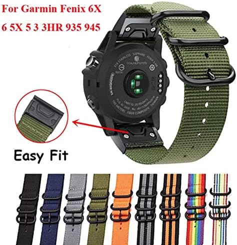 EEOMOiK 22 26mm Quick Fit Nylon Watchband Szíj, a Garmin Fenix 6X 6 Pro Smart Óra Easy Fit Band a Fenix 5X 5 3 3HR 935 945