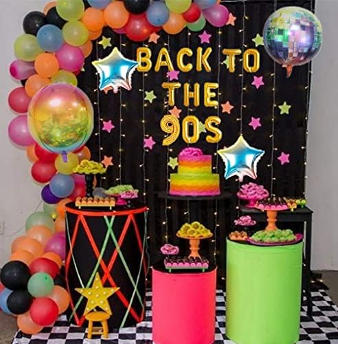 JeVenis Vissza a 90-es évek léggömb banner 90-es évek léggömb 90-es évek party dekoráció 90-es évek party kellékek 90-es