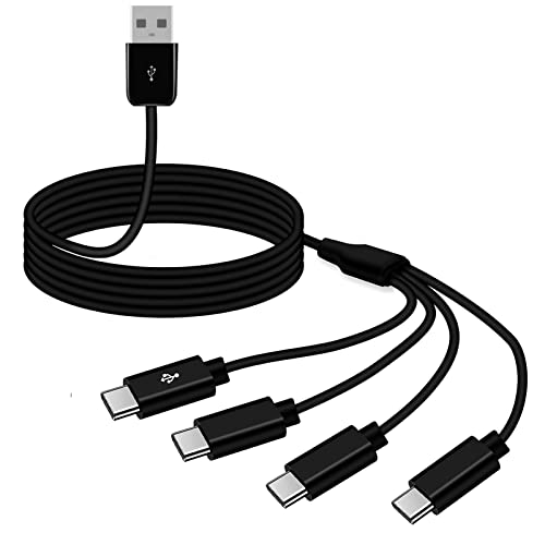 USB 2.0 C Splitter töltőkábel, LOKEKE 4-in-1 USB C Típusú Töltő Teljesítmény Fordította: Dátum kábel Kábel Okostelefon Pad,
