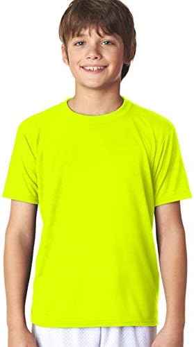 Gildan teljesítmény ifjúsági póló(Biztonsági Zöld, XS)