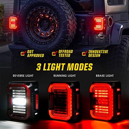 Xprite LED-es hátsó Lámpák a Regény, C-Alakú Design, Tiszta Lencse hátsó Lámpát a Fut & Fék & indexet & Fordított Fény Kompatibilis