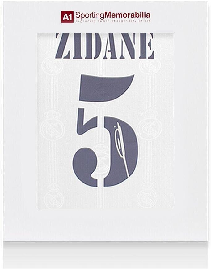 Zinedine Zidane Aláírt A Real Madrid Póló - 2022-23, Szám 5 - Díszdobozban - Dedikált Foci Mezek