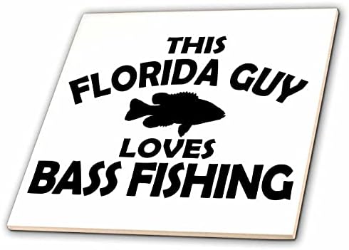 3dRose S. Heller, Gyerekek - Horgászat - Ez a Floridai férfi Szerelem Bass Fishing - Csempe (ct_350110_1)