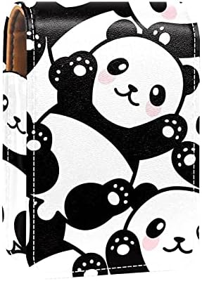 Aranyos Kínai Panda Baba Minta Szájfény Jogosultja Rúzst Hordozható Smink Táska Utazás Rúzs Szervező Esetében Tükör Mini
