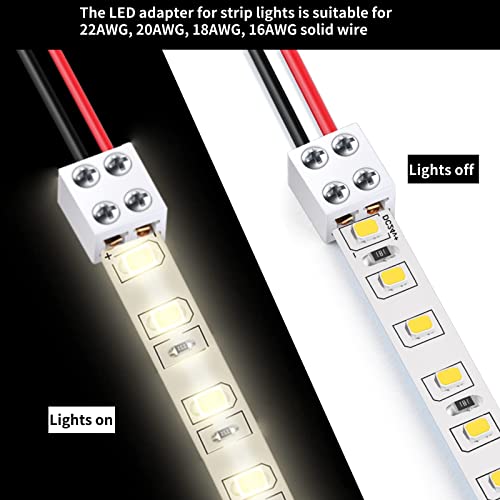 2 a Pin-10 mm Solderless LED Szalag Lámpa Csatlakozó Csavar Le sorkapcsok Csatlakozó Led-Csatlakozók Szalag Világítás Szalagot