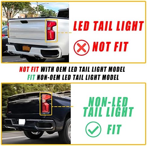 Boine Igaz Utas Oldali hátsó Lámpa Kompatibilis 2019-2023 Chevy Silverado 1500 2500HD 3500HD NEM LED-es Modell Hátsó Lámpa