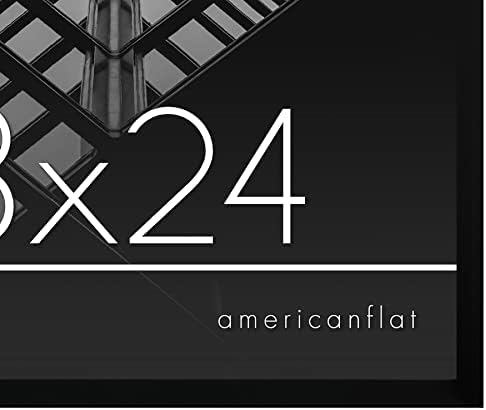 Americanflat 18x24 Poszter Keret Fekete - Vékony Határ Képkeret, Polírozott Plexi - a Vízszintes, mind a Függőleges Fal Formátumok