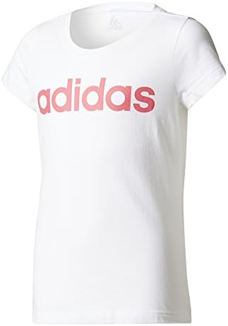 adidas Lány Tshirt Gyerekek Logó Essentials Tee Képzés Futó Fehér CF1629 Új (110/4-5 Év)