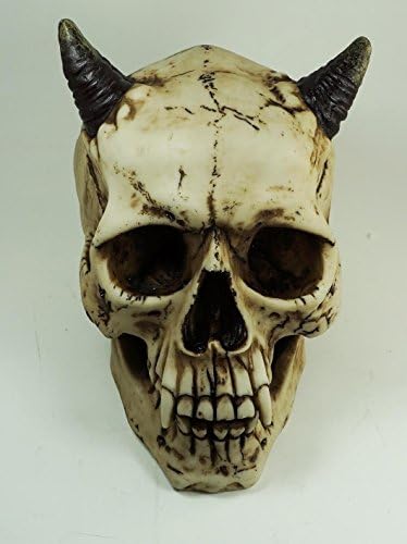 Figura Kelta Szarvas Ördög, Démon, A Gonosz Fej Koponya Csontváz, Szobor, Dekoráció