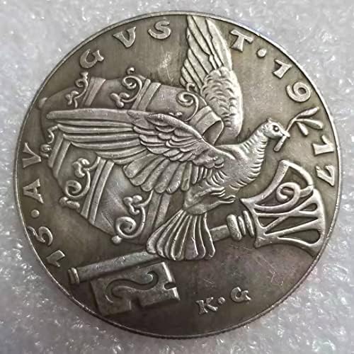 Antik Kézműves 1917 német Emlékérme az Öreg Ezüst Dollár Ezüst Kerek Külföldi Érmék Antik Gyűjtemény 1030