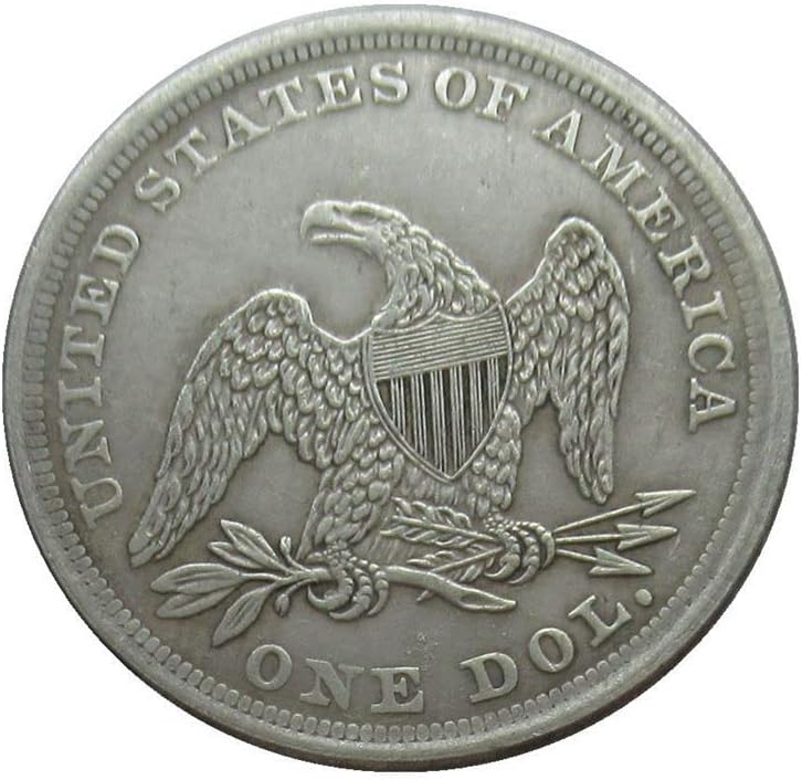 Egyesült ÁLLAMOK 1 dollár Zászló 1862 Ezüst Bevonatú Replika Emlékérme