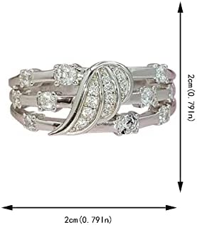 2023 Új Eljegyzési Gyűrű Női Intarziás Gyűrű Női Aranyozott Gyűrű Divat Személyiség Ékszer Gyűrű Gyűrű Gyűrű, Szalag (Ezüst,