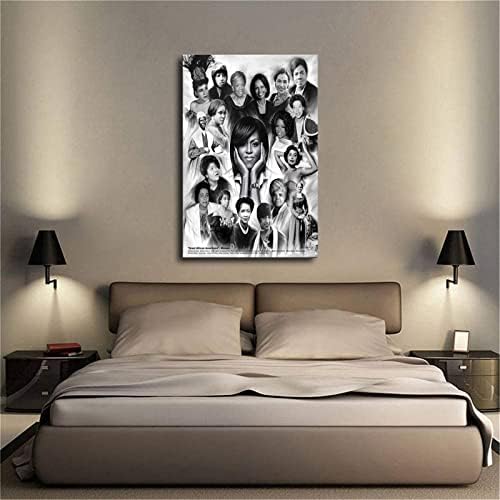 Nagy Afro-Amerikai Nő Plakát meg a Fal Art Kép Nyomtatási Modern Otthon Hálószoba Decor Poszter (Keretben,24×36inch)