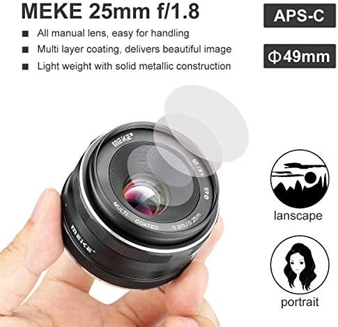 Meike 25mm f/1.8 Nagy fényerejű, Széles Látószögű Objektív Kézi Fókusz Lencse Fujifilm X-Mount tükör nélküli Fényképezőgépek