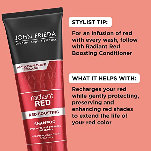 John Frieda Ragyogó Vörös Sampon Vörös Haj, Segít Fokozza a Vörös Hajú Árnyalatok, a Gránátalma, illetve E-Vitamin, 8.3 oz
