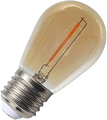 1W Vintage String Villanykörte E26 S14 Edison LED Izzó sárga LED Izzószálas Villanykörte, Beltéri valamint Kültéri Világítás,