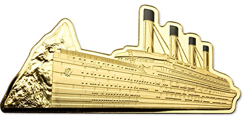 2023 DE az Álmok Hajója PowerCoin Rms Titanic 111 Évforduló Arany Érme 50$ Salamon-Szigetek 2023 Bizonyíték
