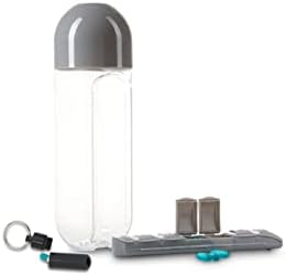 Városi Essentials Víz Üveg Hordozható Tabletta Behelyezés Szervező Víz Üveggel, Beépített Napi a-Vitamin-Kiegészítés Jogosultja