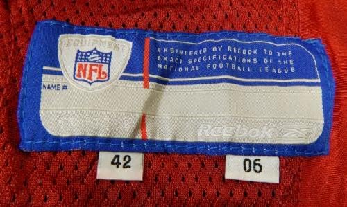 2006-ban a San Francisco 49ers Ken Parrish 33 Játék Kiadott Piros Mez 60 Évszakok P 5 - Aláíratlan NFL Játék Használt Mezek