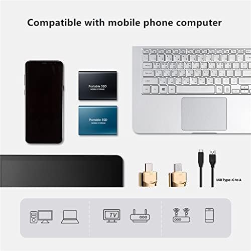 LLAMN c-Típusú USB 3.1 SSD Hordozható Flash Memória, 4 TB SSD Merevlemez Hordozható SSD Külső SSD Merevlemez Laptop Asztal
