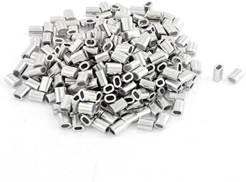 Aexit 300pcs Ovális szerszámkészletek Alumínium Ujjú Bilincsek 1mm drótkötél 1000 Voltos Szerszám Készletek Swage Klip