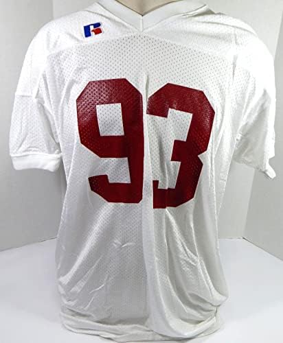Alabama Crimson Tide 93 Játék Kiadott Fehér Jersey-XXXL DP35354 - Aláíratlan NFL Játék Használt Mezek
