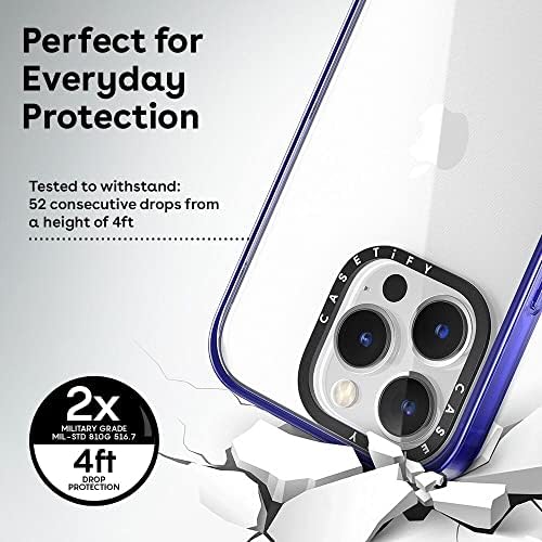 Casetify Alapvető iPhone 14 Pro Max-Ügyben [2X Katonai Csepp Vizsgált / 4ft Csepp Védelem] - Mágikus Gomba - Világos Fekete