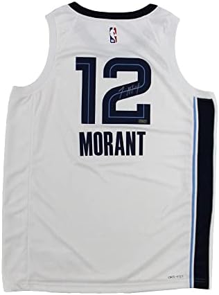 Ja Morant Aláírt Memphis Grizzlies Nike Swingman Fehér NBA Jersey - Dedikált NBA Mezek
