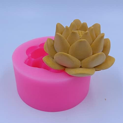 A Lotus Gyertya Szilikon forma gyertyakészítés Lótusz Virág Szilikon öntőforma Szappan Formák Bombák Sütés Fondant Penész
