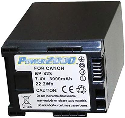 Power2000 BP-828 7.4 V 3000mAh Csere Lítium-Ion Videokamera Akkumulátor, Canon