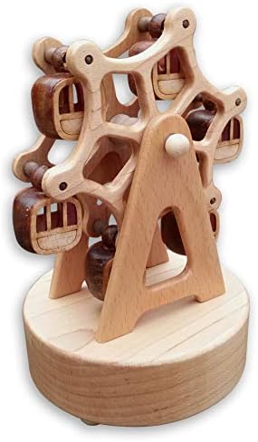 BinkeGG Játszani [Csendes Éj], Fából készült felhúzható óriáskerék Zene Doboz Sankyo Zenei Mozgalom