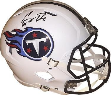 Corey Davis aláírt Tennessee Titans Riddell Sebesség Mini Sisak 84 - SZÖVETSÉG Hologram - Dedikált NFL Mini Sisak
