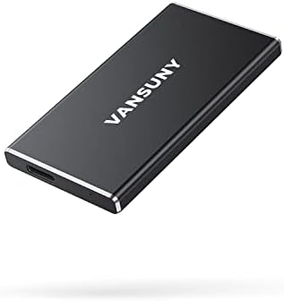 Vansuny 250 gb-os Hordozható Külső SSD, USB 3.1 Gen2 430MB/s Sebességű Adatátvitel, Fém USB-C Mini Hordozható Külső ssd Meghajtó