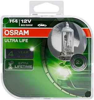 OSRAM ULTRA LIFE H4, halogén fényszóró, 12 V-os személygépkocsi, duobox (2 egység) 64193ULT-HCB