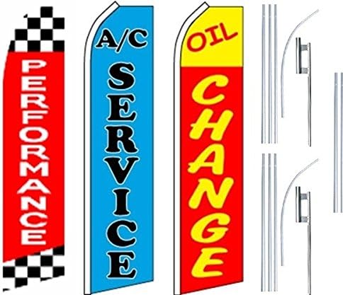 Auto Shop Szolgáltatások Super Zászló 3 Pack & Lengyelek-a Teljesítmény-HÁLÓZATI Szolgáltatás-olajcsere