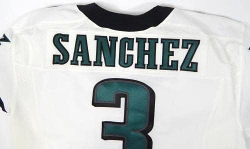 2014 Philadelphia Eagles Mark Sanchez 3 Játék Kiadott Fehér Jersey 46 DP29335 - Aláíratlan NFL Játék Használt Mezek