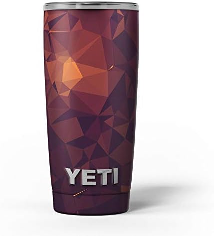 Design Skinz Sötét Vörös Geometriai V15 - Bőr Matrica Vinil-Wrap Készlet Kompatibilis A Yeti Rambler Hűvösebb Pohár Csésze