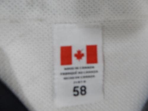Ontario Uralkodása Játék Használt Fehér Gyakorlat Jersey 58 DP33569 - Játék Használt NHL-Mezek