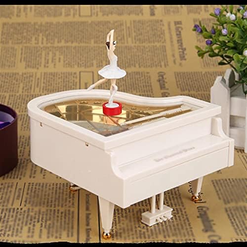 SLNFXC Romantikus Zongora Modell Music Box Balerina Zenei Dobozok Haza Szülinapi Dekoráció Esküvői Ajándék (Szín : OneColor,